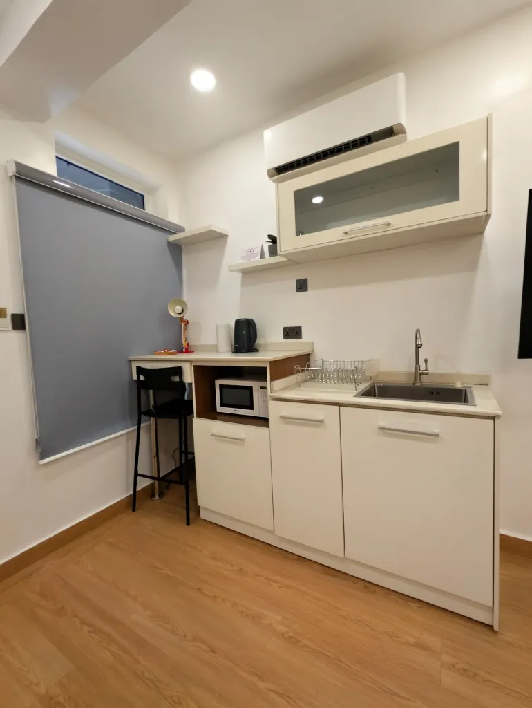 Ruby Studio Kitchenette view.webp